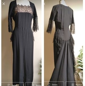 Addys' California Very Vintage Black Gown Size M
